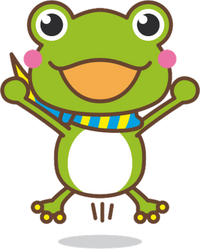 緑カエル（万歳ジャンプ）