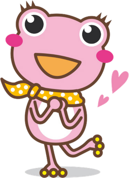 ピンクカエル（ハート）